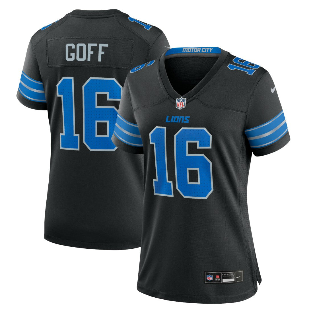 Jared Goff Detroit Lions Women's 2nd Alternate Game Jersey - Black Jerseys
