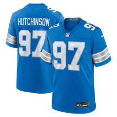 Aidan Hutchinson Detroit Lions Game Jersey - Blue Jerseys