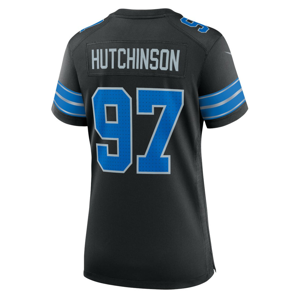 Aidan Hutchinson Detroit Lions Women's 2nd Alternate Game Jersey - Black Jerseys
