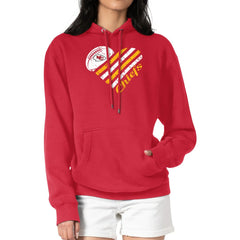 Kansas City Chiefs G-III 4Her by Carl Banks Women's Heart Graphic Fleece Pullover Hoodie - Red Hoodies