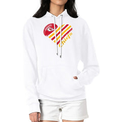 Kansas City Chiefs G-III 4Her by Carl Banks Women's Heart Graphic Fleece Pullover Hoodie - White Hoodies