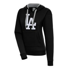 Los Angeles Dodgers Antigua Women's Victory Pullover Hoodie - Black Hoodies