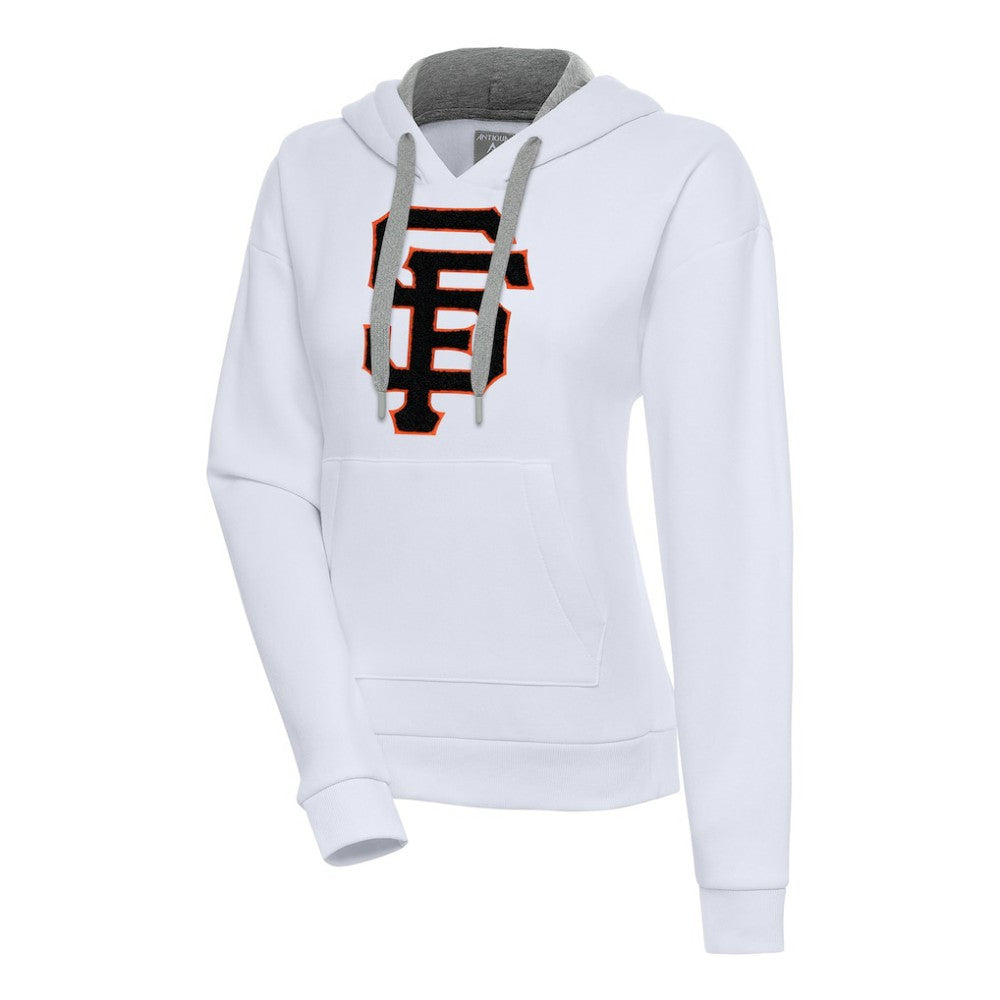San Francisco Giants Antigua Women's Victory Pullover Hoodie - White Hoodies