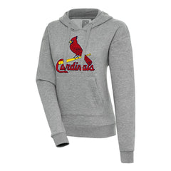 St. Louis Cardinals Antigua Women's Victory Pullover Hoodie - Heather Gray Hoodies