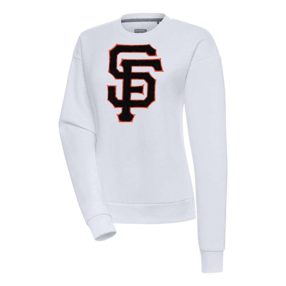 San Francisco Giants Antigua Women's Victory Chenille Pullover Sweatshirt - White Pullover