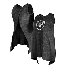 Las Vegas Raiders New Era Women's Plus Size Space Dye Active Tank Top - Black Tops