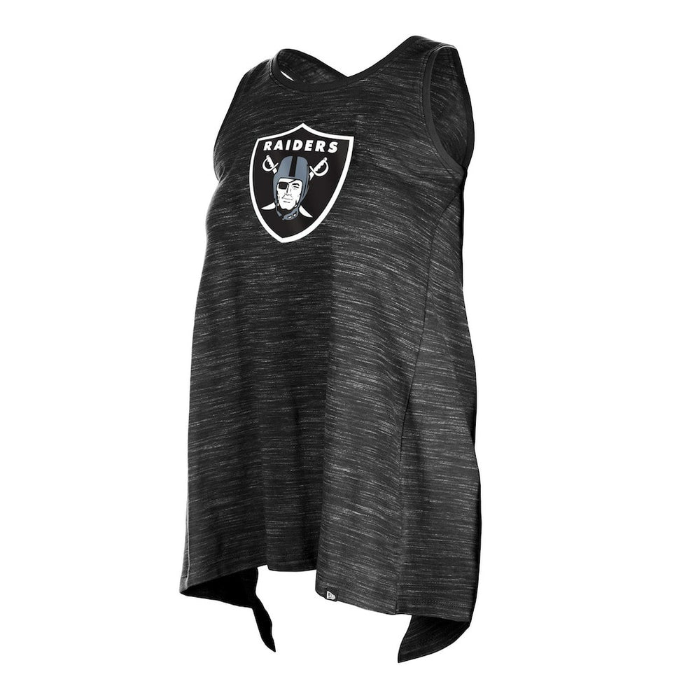 Las Vegas Raiders New Era Women's Plus Size Space Dye Active Tank Top - Black Tops