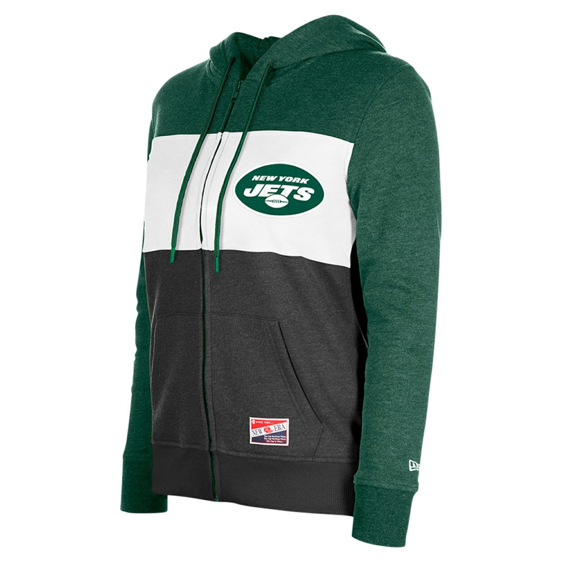 New York Jets New Era Women's Color-Block Full-Zip Hoodie - Green Hoodies