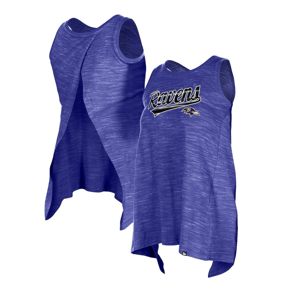 Baltimore Ravens New Era Women's Space Dye Active Tank Top - Purple Tops