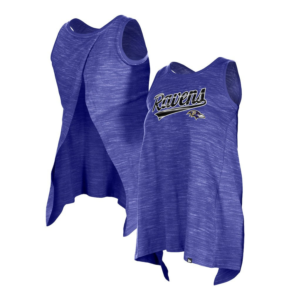 Baltimore Ravens New Era Women's Space Dye Active Tank Top - Purple Tops