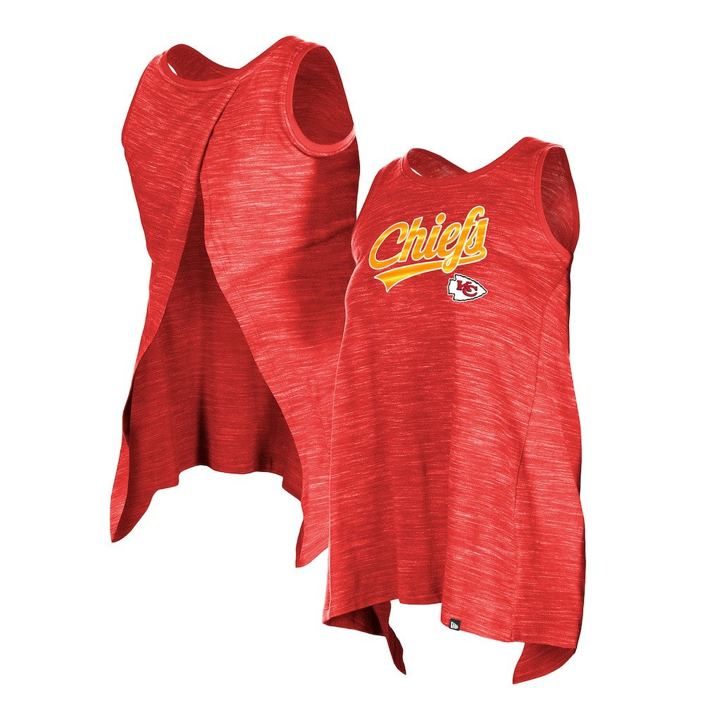 Kansas City Chiefs New Era Women's Space Dye Active Tank Top - Red Tops