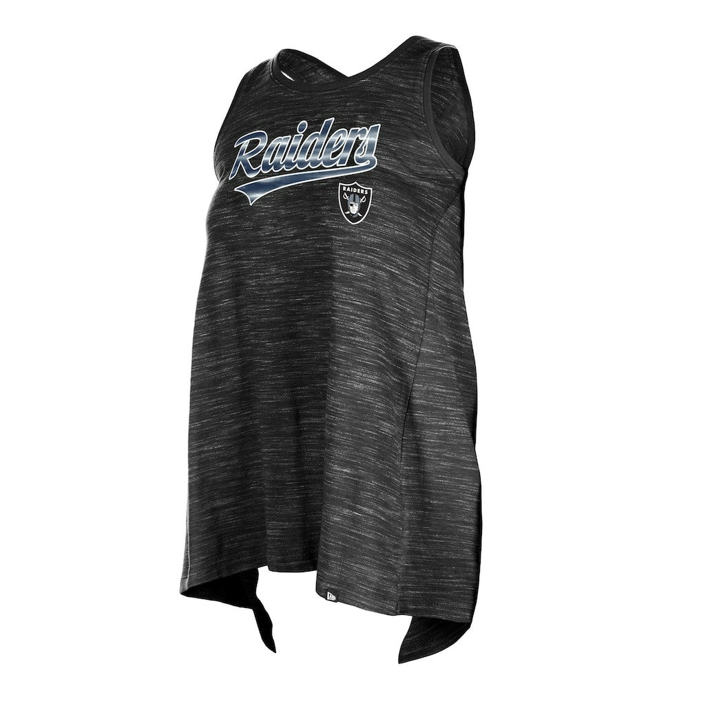 Las Vegas Raiders New Era Women's Space Dye Active Tank Top - Black Tops