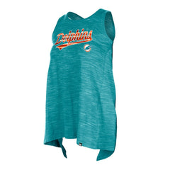 Miami Dolphins New Era Women's Space Dye Active Tank Top - Aqua Tops