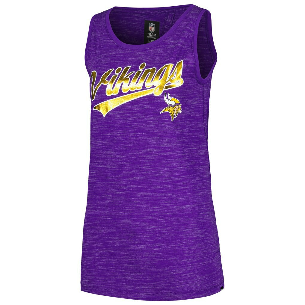 Minnesota Vikings New Era Women's Space Dye Active Tank Top - Purple Tops