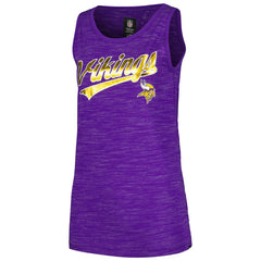 Minnesota Vikings New Era Women's Space Dye Active Tank Top - Purple Tops