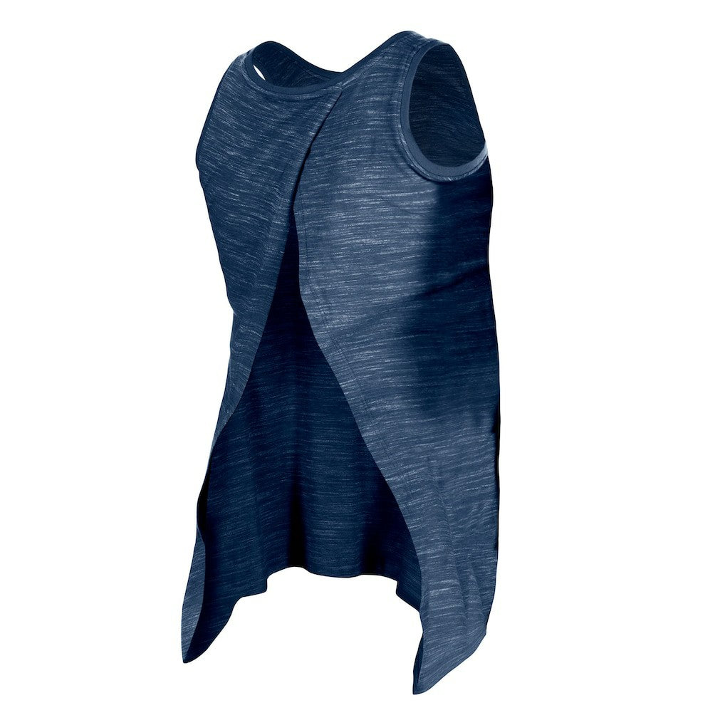 New England Patriots New Era Women's Space Dye Active Tank Top - Navy Tops