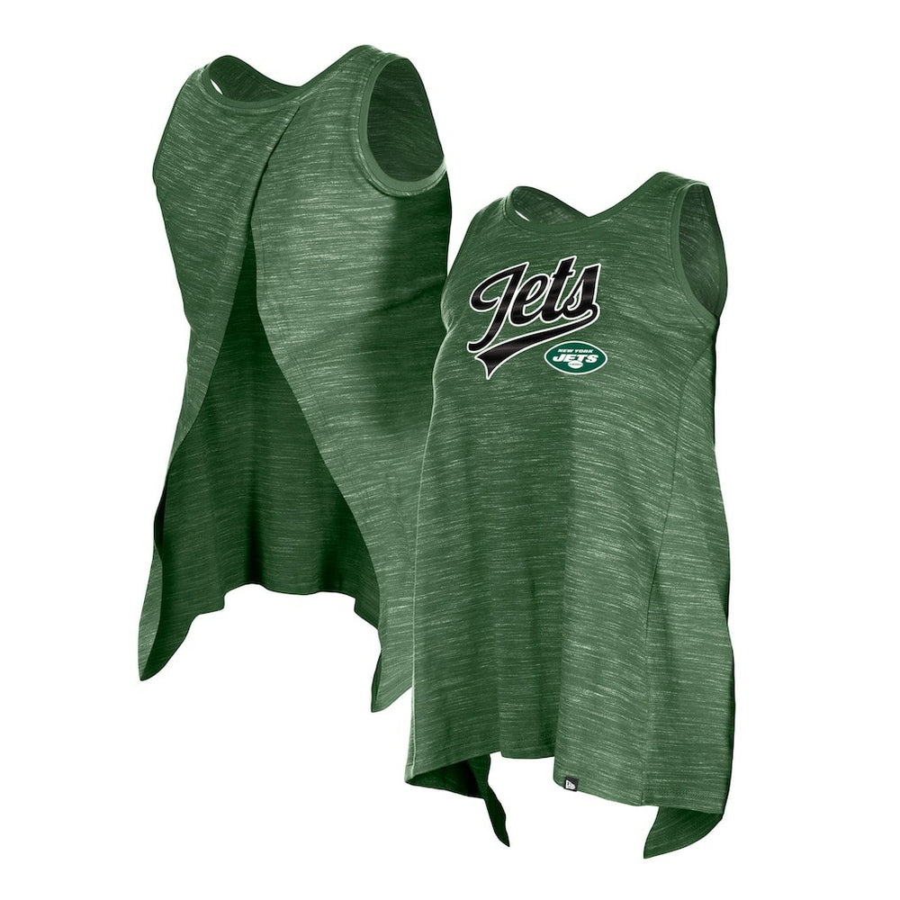 New York Jets New Era Women's Space Dye Active Tank Top - Green Tops