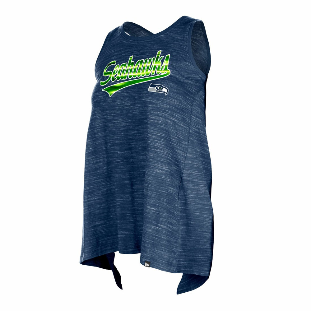 Seattle Seahawks New Era Women's Space Dye Active Tank Top - College Navy Tops
