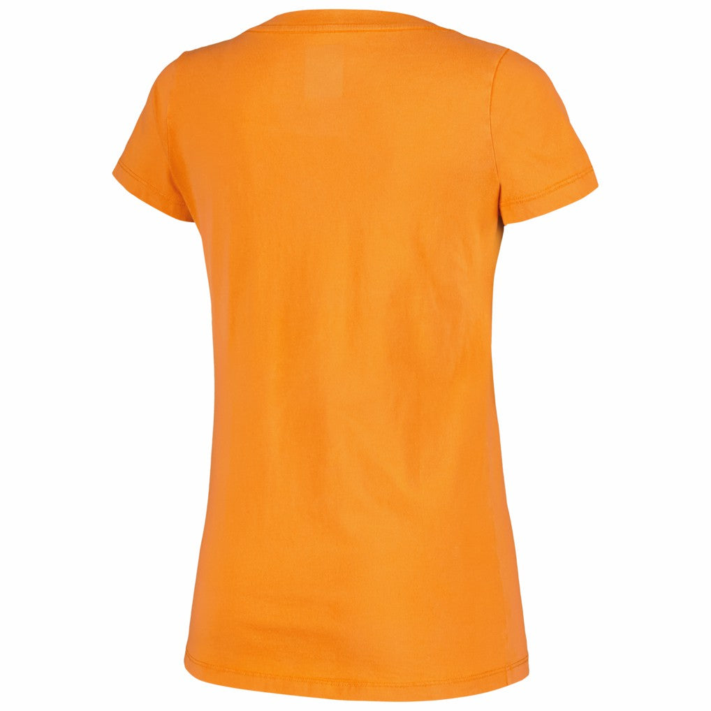 Cincinnati Bengals New Era Women's Enzyme Wash Low V-Neck T-Shirt - Orange T-shirts