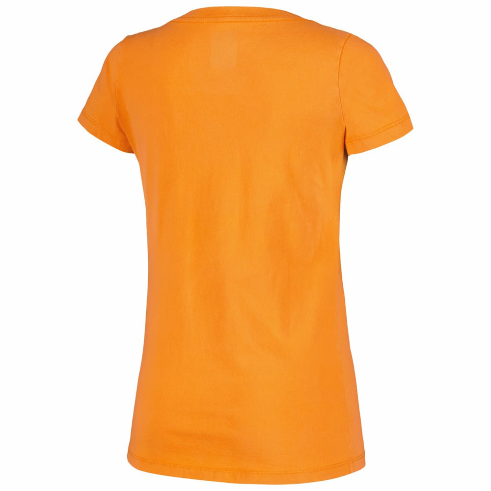 Cincinnati Bengals New Era Women's Enzyme Wash Low V-Neck T-Shirt - Orange T-shirts