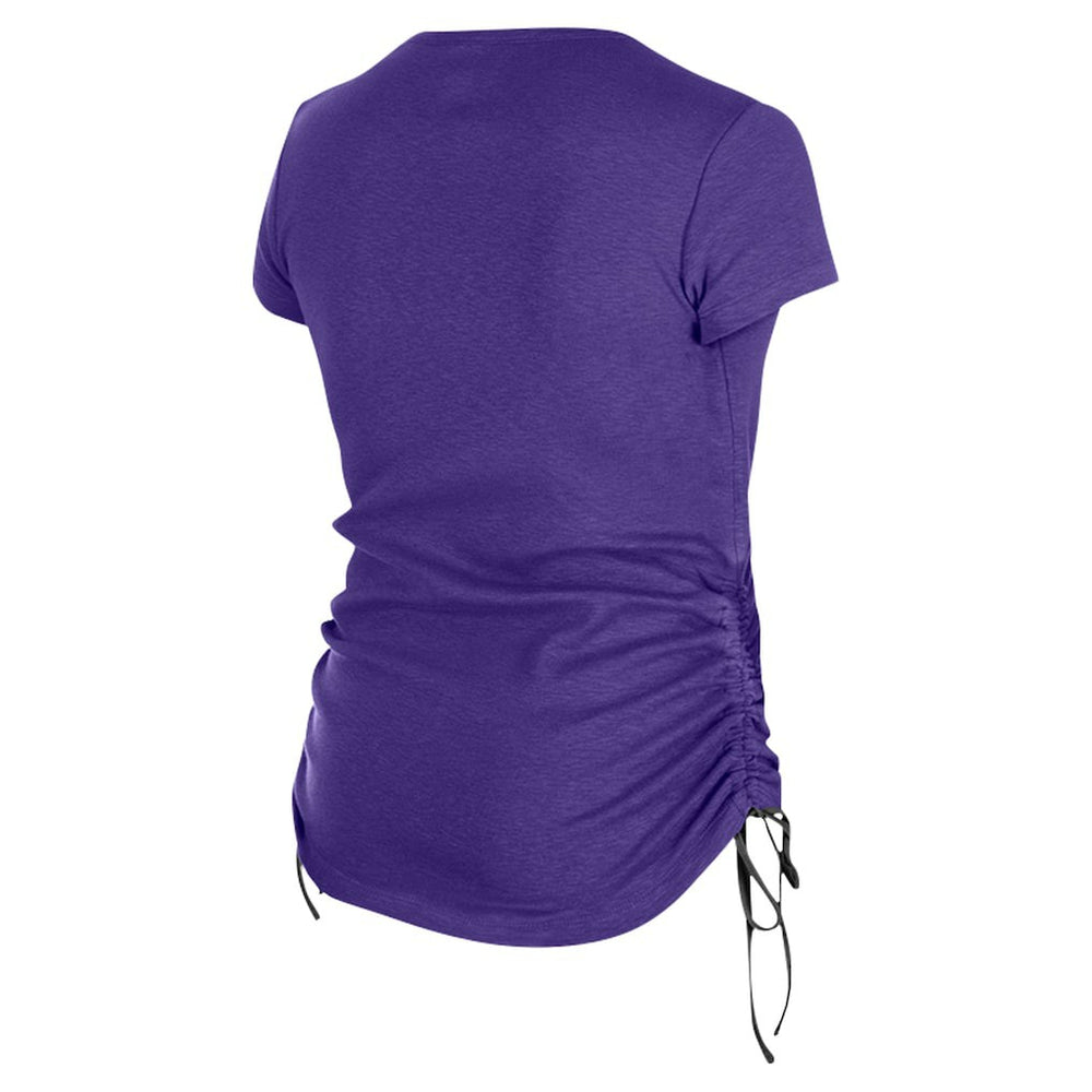 Baltimore Ravens New Era Women's Ruched Side T-Shirt - Purple T-shirts