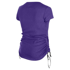 Baltimore Ravens New Era Women's Ruched Side T-Shirt - Purple T-shirts