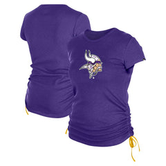 Minnesota Vikings New Era Women's Ruched Side T-Shirt - Purple T-shirts
