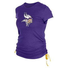 Minnesota Vikings New Era Women's Ruched Side T-Shirt - Purple T-shirts