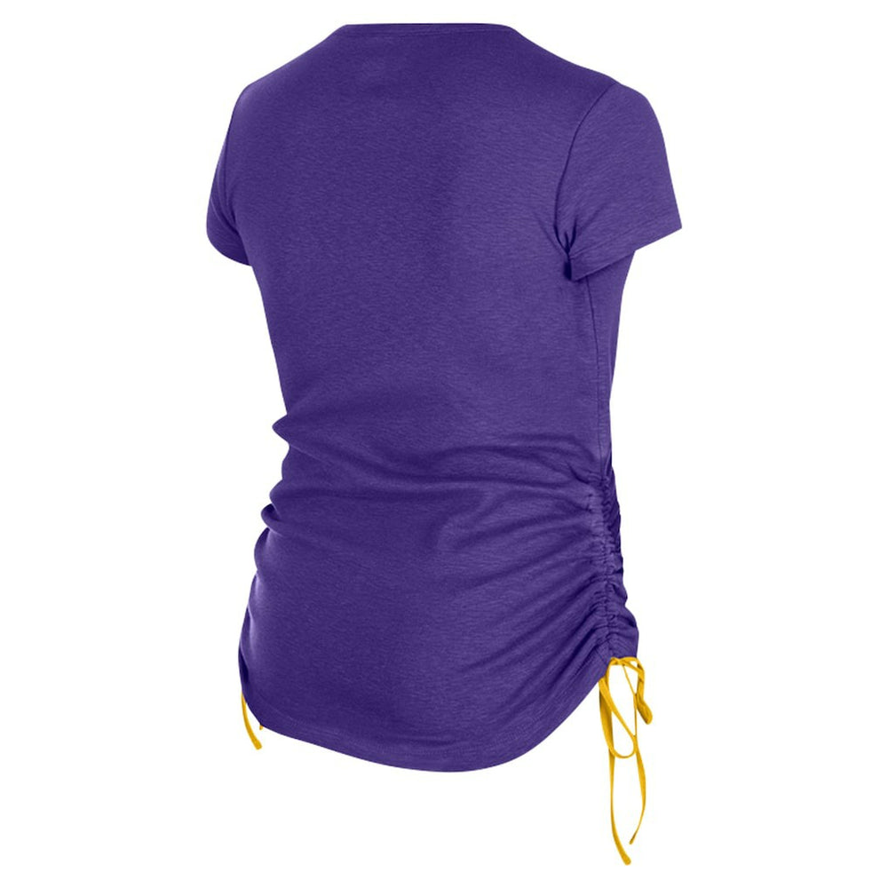 Minnesota Vikings New Era Women's Ruched Side T-Shirt - Purple T-shirts