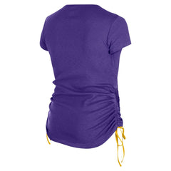 Minnesota Vikings New Era Women's Ruched Side T-Shirt - Purple T-shirts