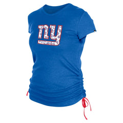 New York Giants New Era Women's Ruched Side T-Shirt - Royal T-shirts