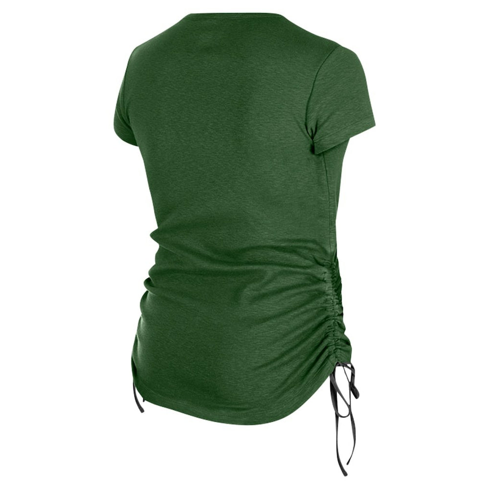 New York Jets New Era Women's Ruched Side T-Shirt - Green T-shirts