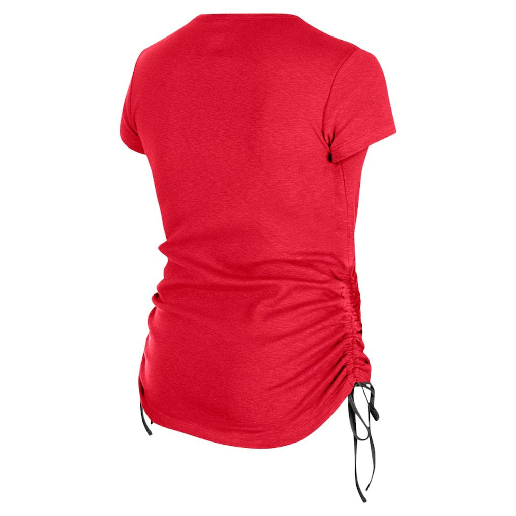 San Francisco 49ers New Era Women's Ruched Side T-Shirt - Red T-shirts