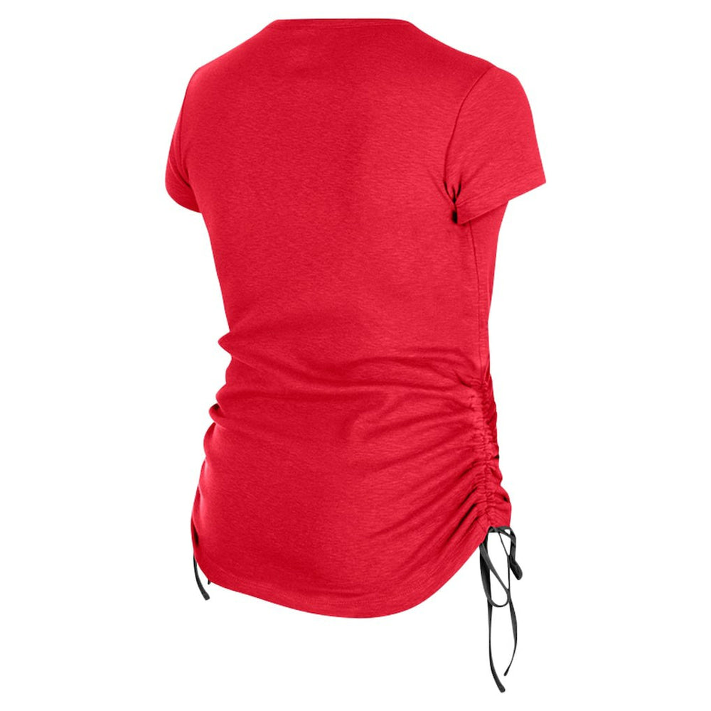 San Francisco 49ers New Era Women's Ruched Side T-Shirt - Red T-shirts