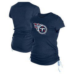Tennessee Titans New Era Women's Ruched Side T-Shirt - Navy T-shirts