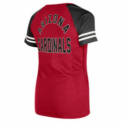 Arizona Cardinals New Era Women's Lace-Up Raglan T-Shirt - Cardinal T-shirts