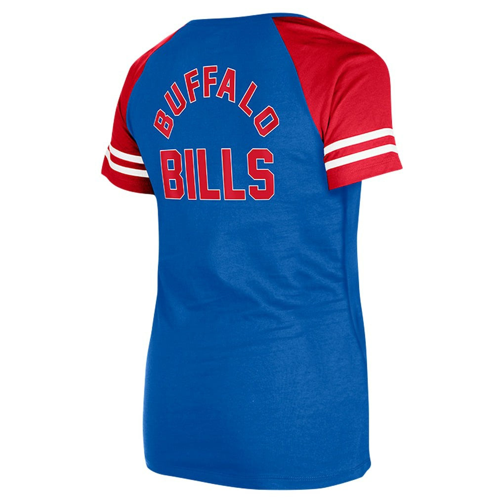 Buffalo Bills New Era Women's Lace-Up Raglan T-Shirt - Royal T-shirts