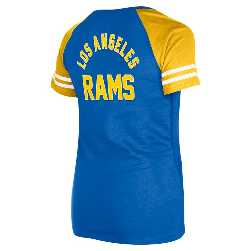 Los Angeles Rams New Era Women's Lace-Up Raglan T-Shirt - Royal T-shirts