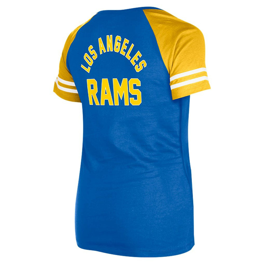 Los Angeles Rams New Era Women's Lace-Up Raglan T-Shirt - Royal T-shirts