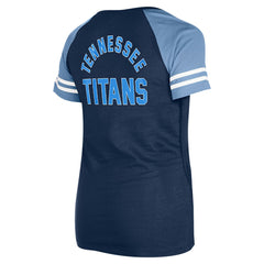 Tennessee Titans New Era Women's Lace-Up Raglan T-Shirt - Navy T-shirts