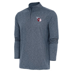 Cleveland Guardians Antigua Hunk Quarter-Zip Pullover Top - Heather Navy Pullover