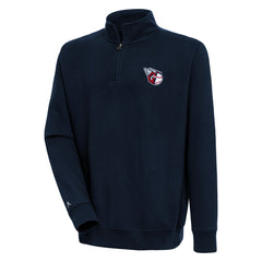 Cleveland Guardians Antigua Victory Quarter-Zip Pullover Top - Navy Pullover