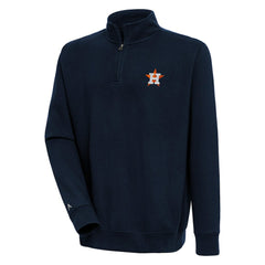 Houston Astros Antigua Victory Quarter-Zip Pullover Top - Navy Pullover