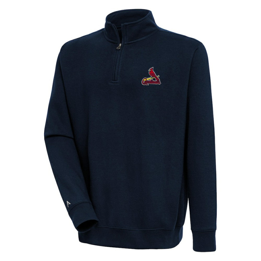 St. Louis Cardinals Antigua Victory Quarter-Zip Pullover Top - Navy Pullover