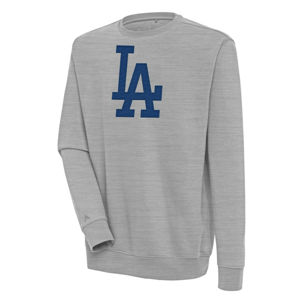 Los Angeles Dodgers Antigua Victory Pullover Sweatshirt - Heather Gray Pullover