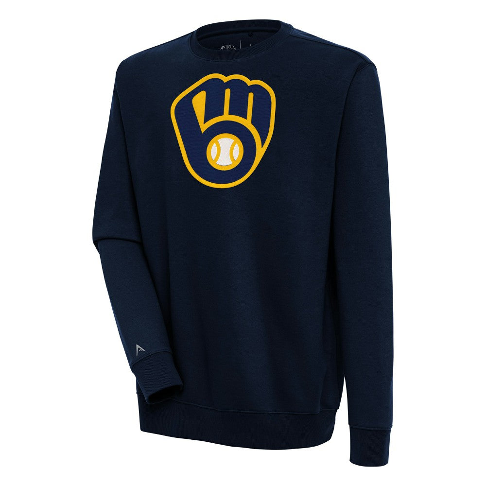Milwaukee Brewers Antigua Victory Pullover Sweatshirt - Navy Pullover