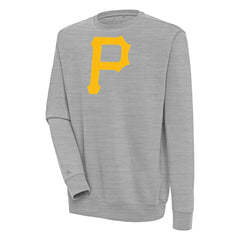 Pittsburgh Pirates Antigua Victory Pullover Sweatshirt - Heather Gray Pullover