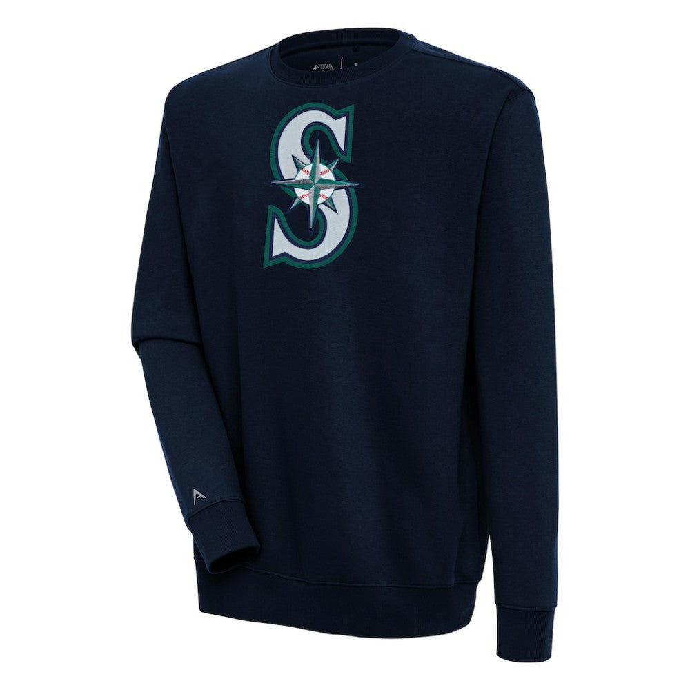 Seattle Mariners Antigua Victory Pullover Sweatshirt - Navy Pullover