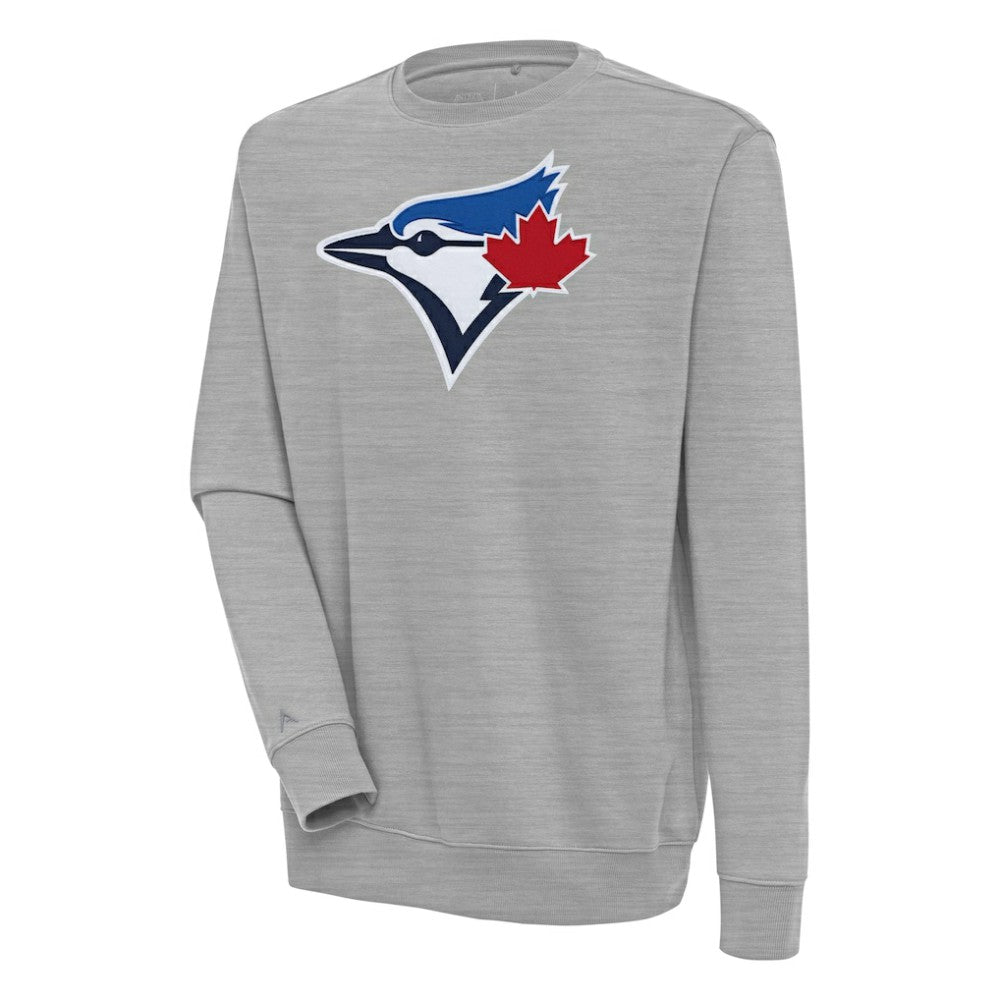 Toronto Blue Jays Antigua Victory Pullover Sweatshirt - Heather Gray Pullover