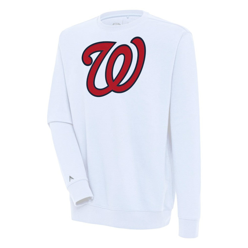 Washington Nationals Antigua Victory Pullover Sweatshirt - White Pullover